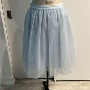 Blue tulle skirt